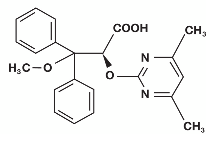 The chemical structure of ambrisentan. | Download Scientific Diagram