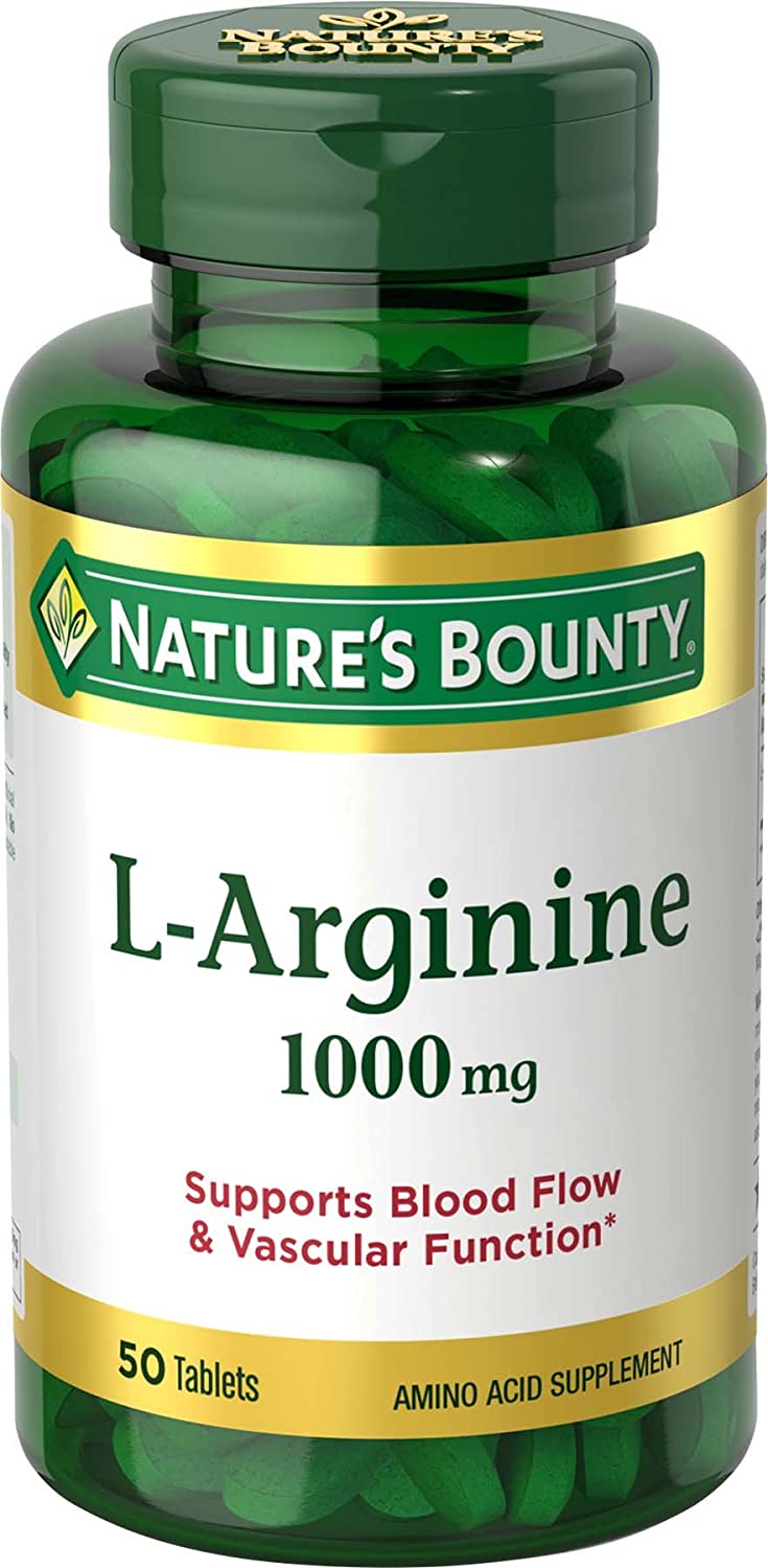 Amazon.com: Nature's Bounty L-Arginine 1000 mg, 50 Tablets: Health &  Personal Care