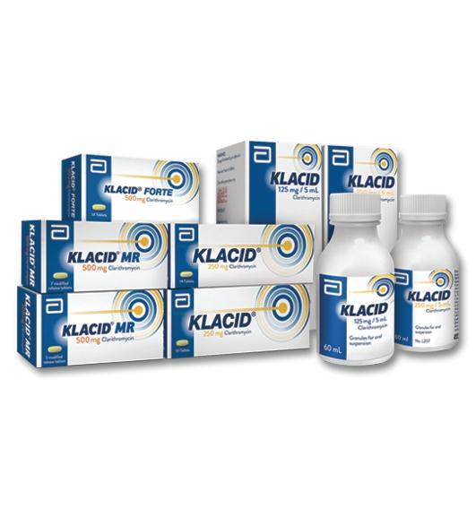 Image of klacid forte tab 500 mg | MIMS Singapore