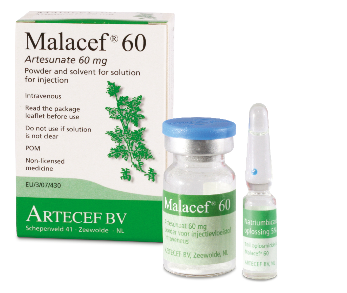 Malacef® 60, artesunate 60 mg - Ace Pharmaceuticals