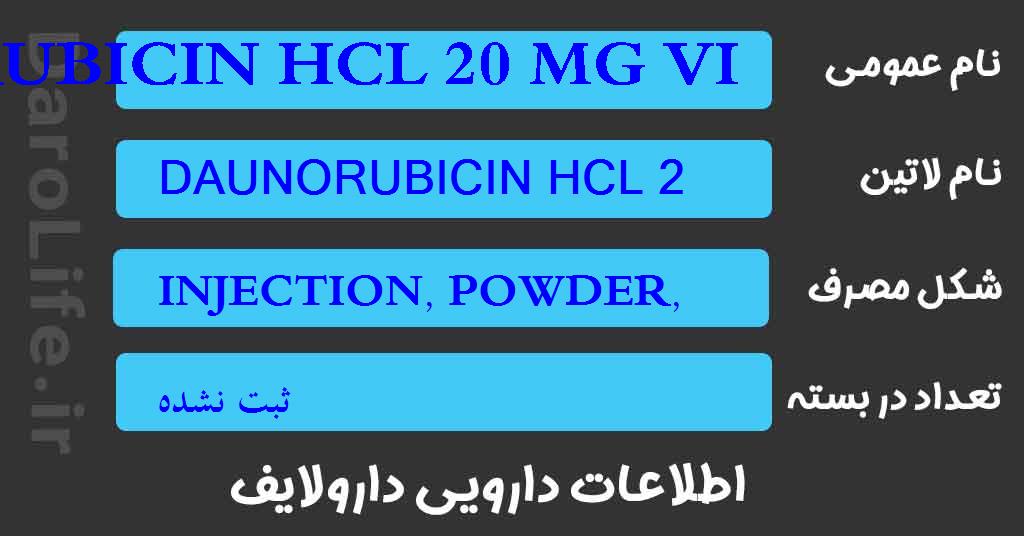 DAUNORUBICIN HCL 20 MG VIAL