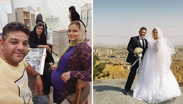 آیدا پوریا نسب و همسرش