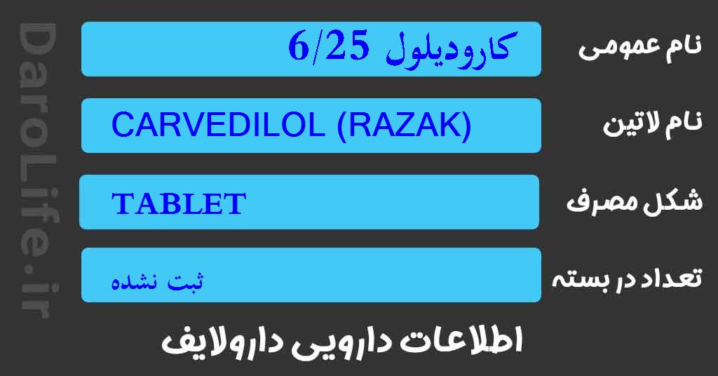 کارودیلول 6/25